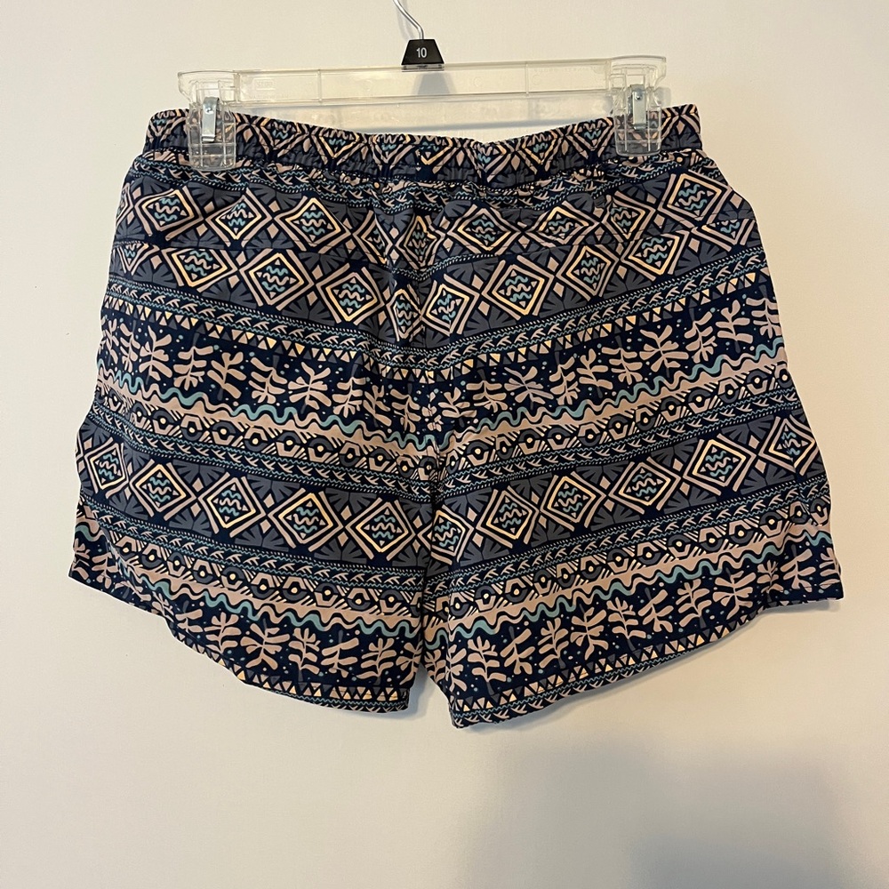 Patagonia Blue Geometric Pattern Shorts